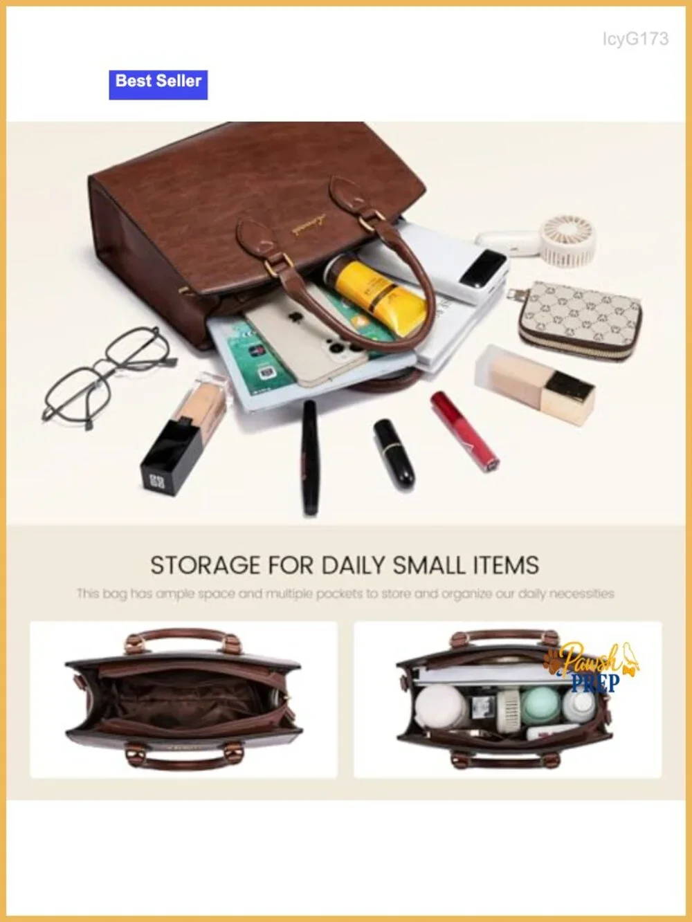 Vintage PU Leather Satchel Tote Shoulder Bag Women Work Handbag
